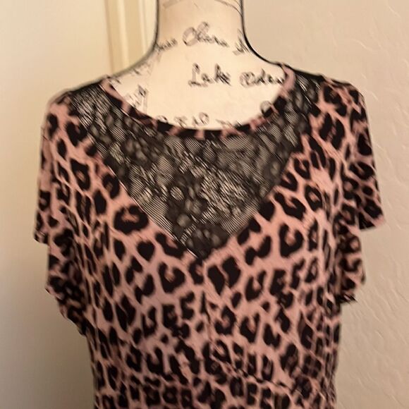 Torrid Leopard Lace Front Pockets Maxi Dress Mobwife Animal Print - Picture 12 of 15